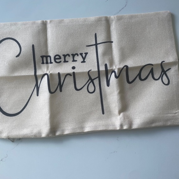 NWOT Christmas pillow 12x20 Merry Christmas cover - Picture 3 of 3